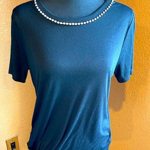 Juicy Couture top with rhinestone neckline